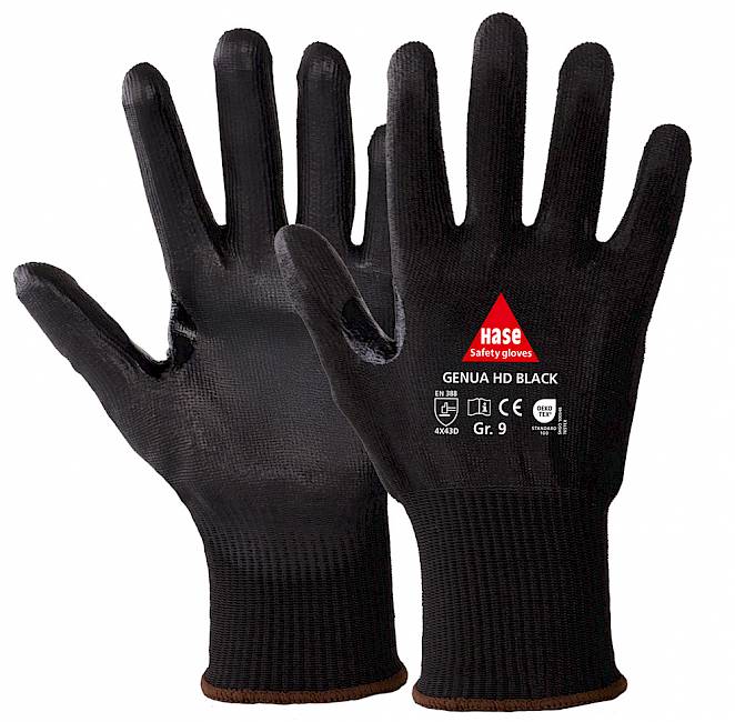 Genua HD Black, Hase Safety Gloves GmbH, Arbeitsschutzprodukte, Sicherheitshandschuhe, Schutzhandschuhe, Handschutz