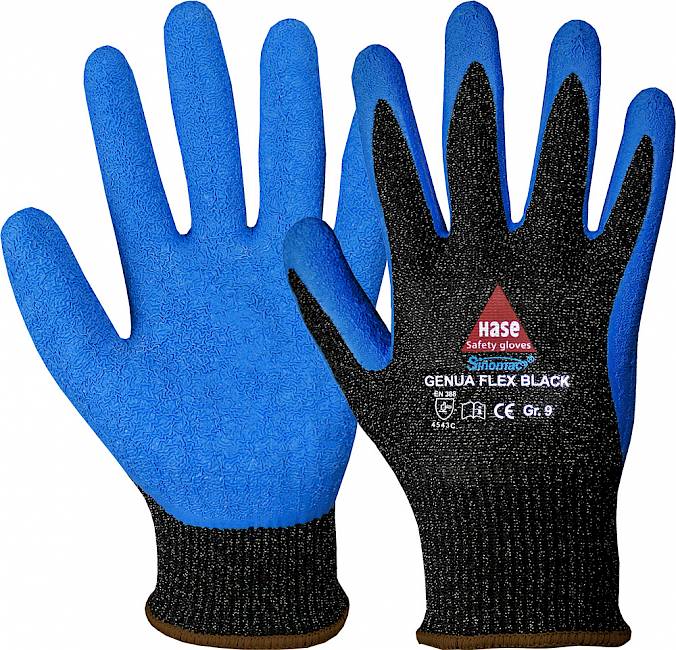 Genua Flex Black, Hase Safety Gloves GmbH, Arbeitsschutzprodukte, Sicherheitshandschuhe, Schutzhandschuhe, Handschutz