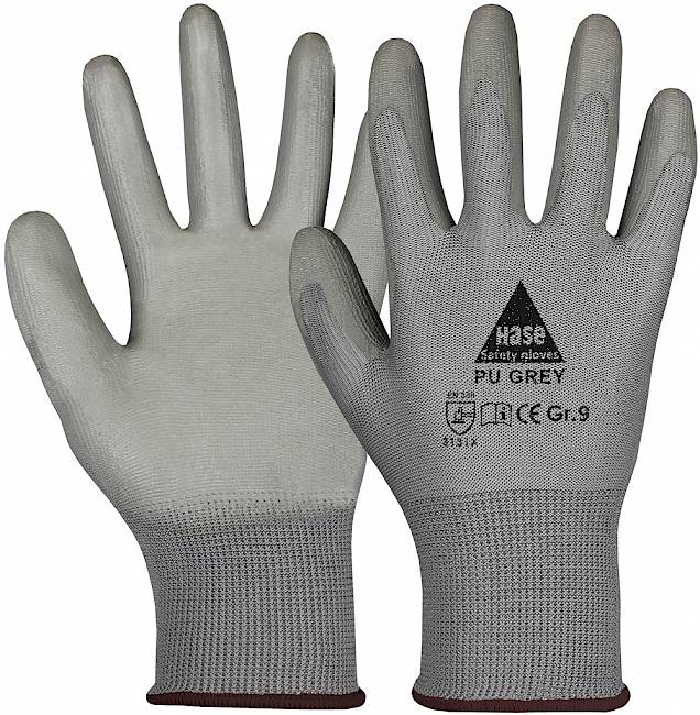 PU Grey, Hase Safety Gloves GmbH, Arbeitsschutzprodukte, Sicherheitshandschuhe, Schutzhandschuhe, Handschutz