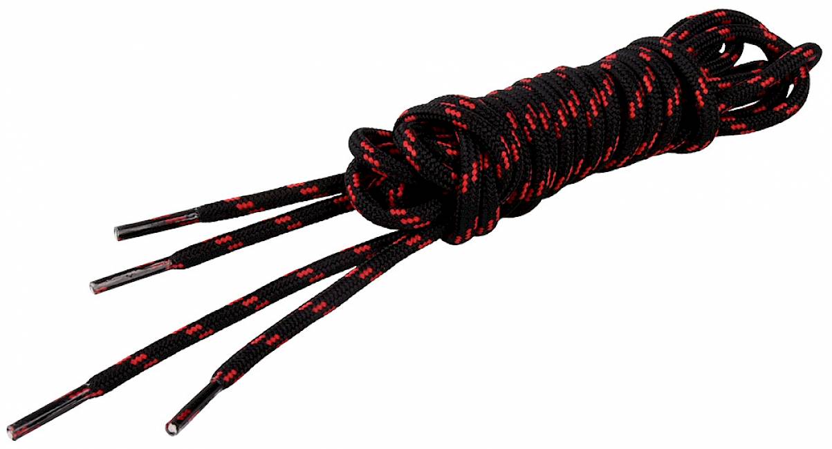 Schnürsenkel, schwarz-rot 220, Hase Safety Gloves GmbH, Arbeitsschutzprodukte, Sicherheitshandschuhe, Schutzhandschuhe, Handschutz