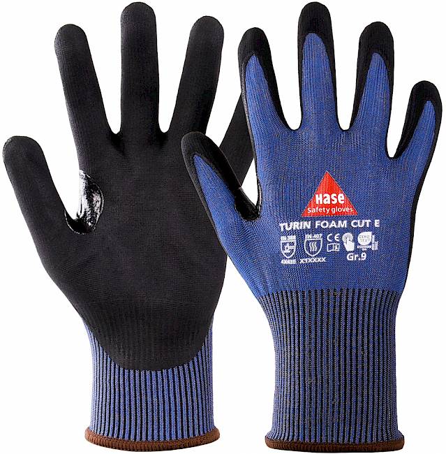 Turin Foam Cut E, Hase Safety Gloves GmbH, Arbeitsschutzprodukte, Sicherheitshandschuhe, Schutzhandschuhe, Handschutz