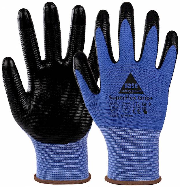 SuperFlex Grip+, Hase Safety Gloves GmbH, Arbeitsschutzprodukte, Sicherheitshandschuhe, Schutzhandschuhe, Handschutz