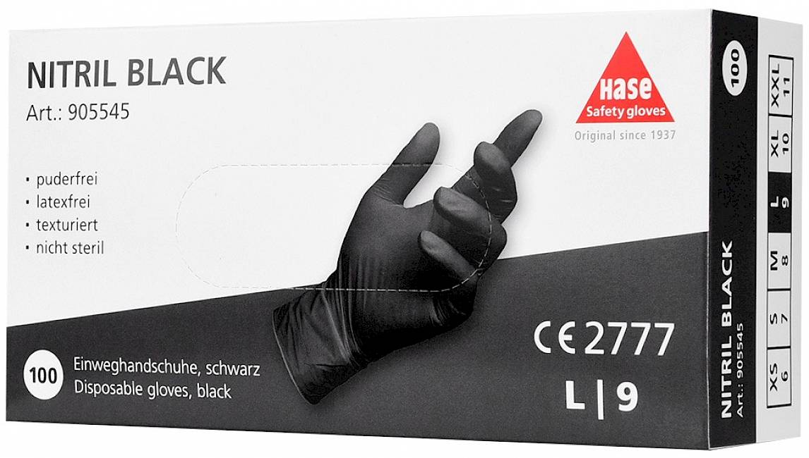 Nitril Black, Hase Safety Gloves GmbH, Arbeitsschutzprodukte, Sicherheitshandschuhe, Schutzhandschuhe, Handschutz