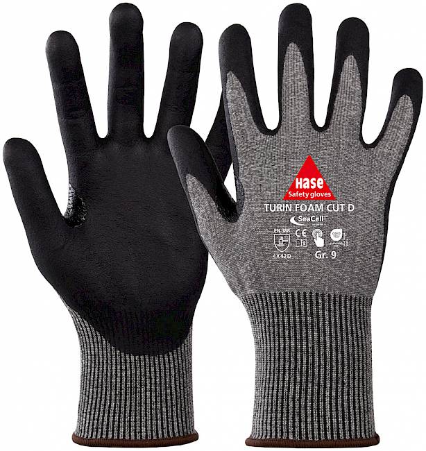 Turin Foam Cut D SeaCell, Hase Safety Gloves GmbH, Arbeitsschutzprodukte, Sicherheitshandschuhe, Schutzhandschuhe, Handschutz